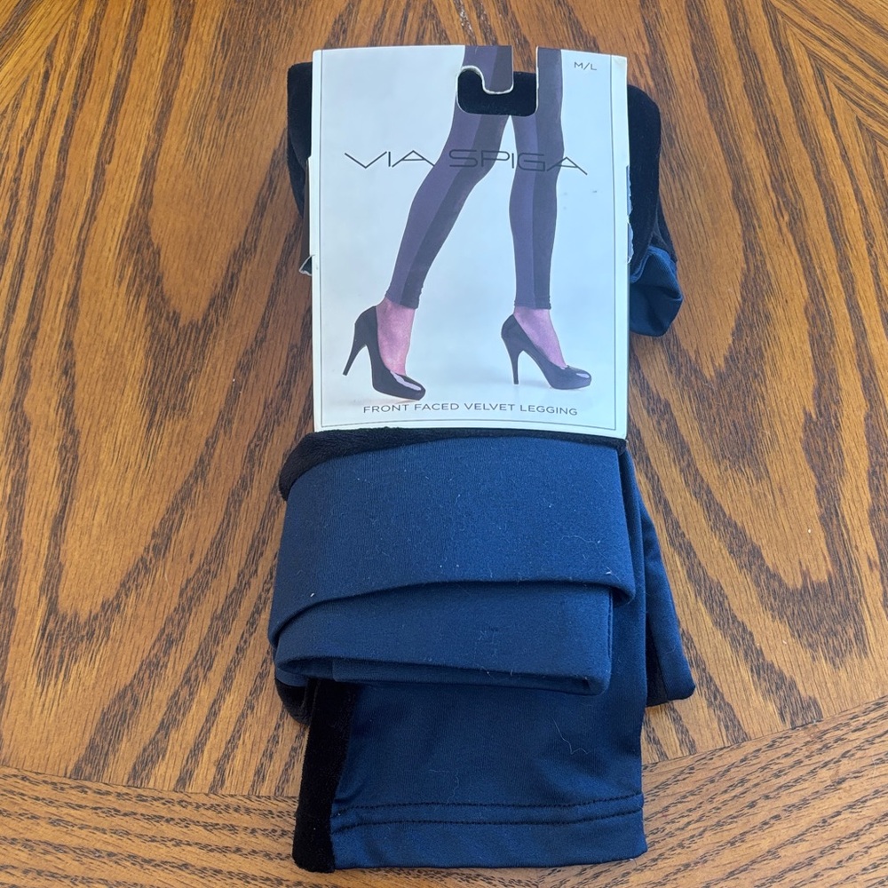 Via Spiga Midnight Velvet Leggings